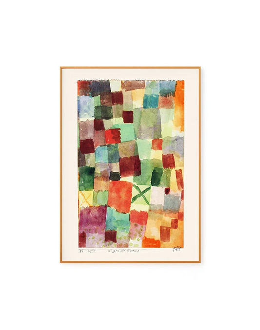 Watercolor with Dark Green Cross by Paul Klee
