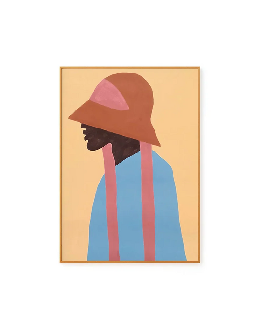 Mulher Preta de Chapéu Vermelho