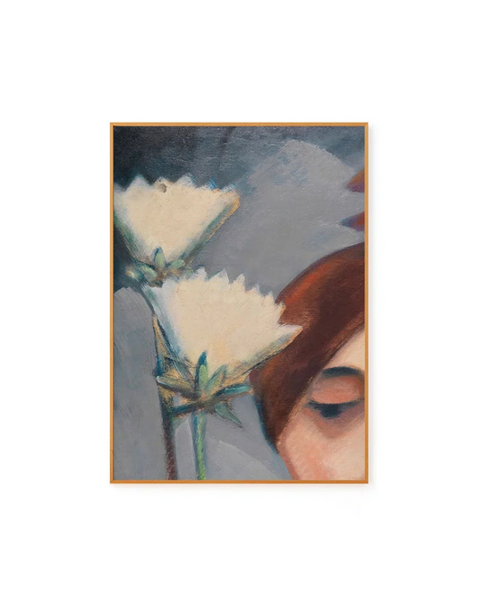 Flowers and Female Head by Dorothea Maetzel-Johannsen